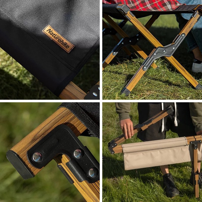 Ghế băng cắm trại naturehike campoutvn du lịch gấp gọn dã ngoại glamping vintage sang trọng NH20JJ017 vải thoáng khí ngồi êm A338
