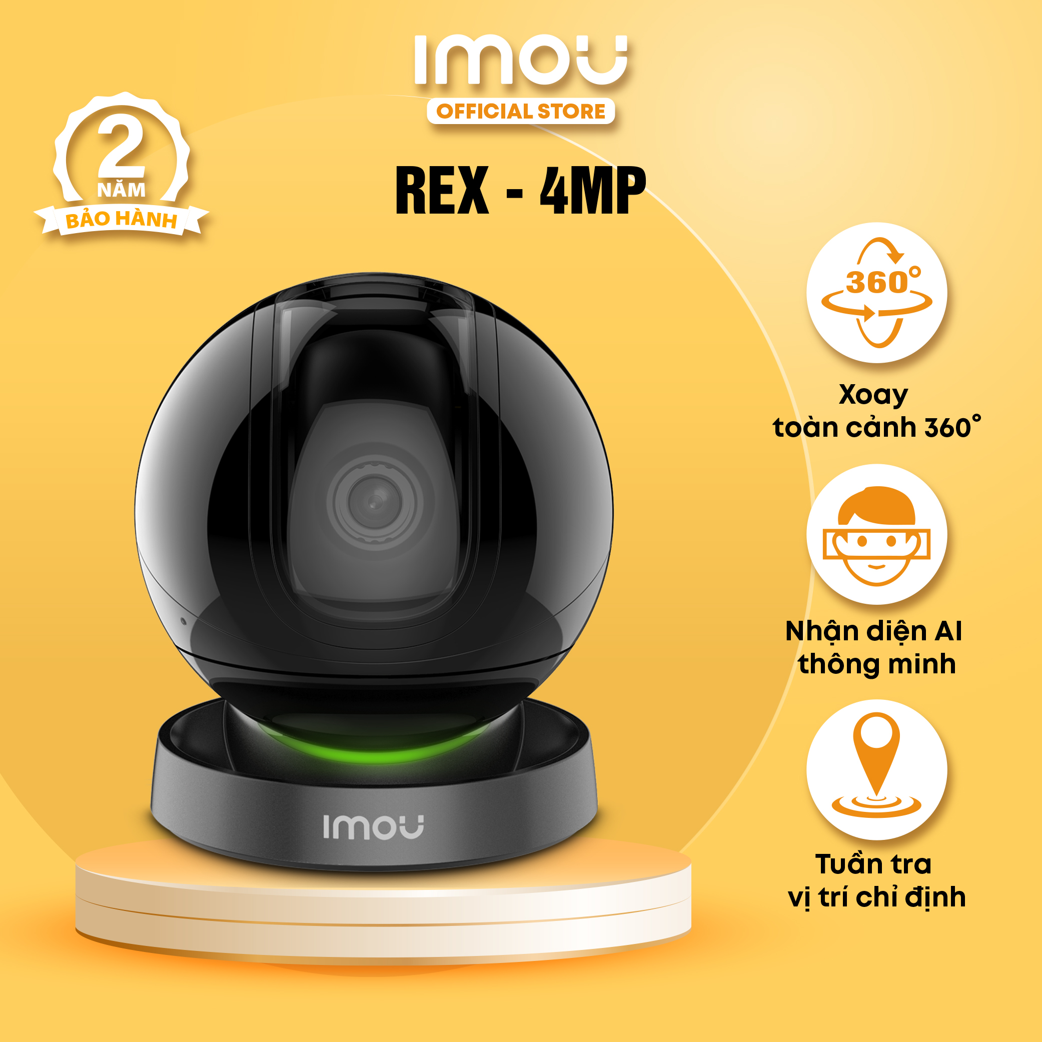 Camera Wifi Imou Rex I Phát hiện con người I Theo dõi thông minh I Đàm thoại 2 chiều I Hàng chính hãng