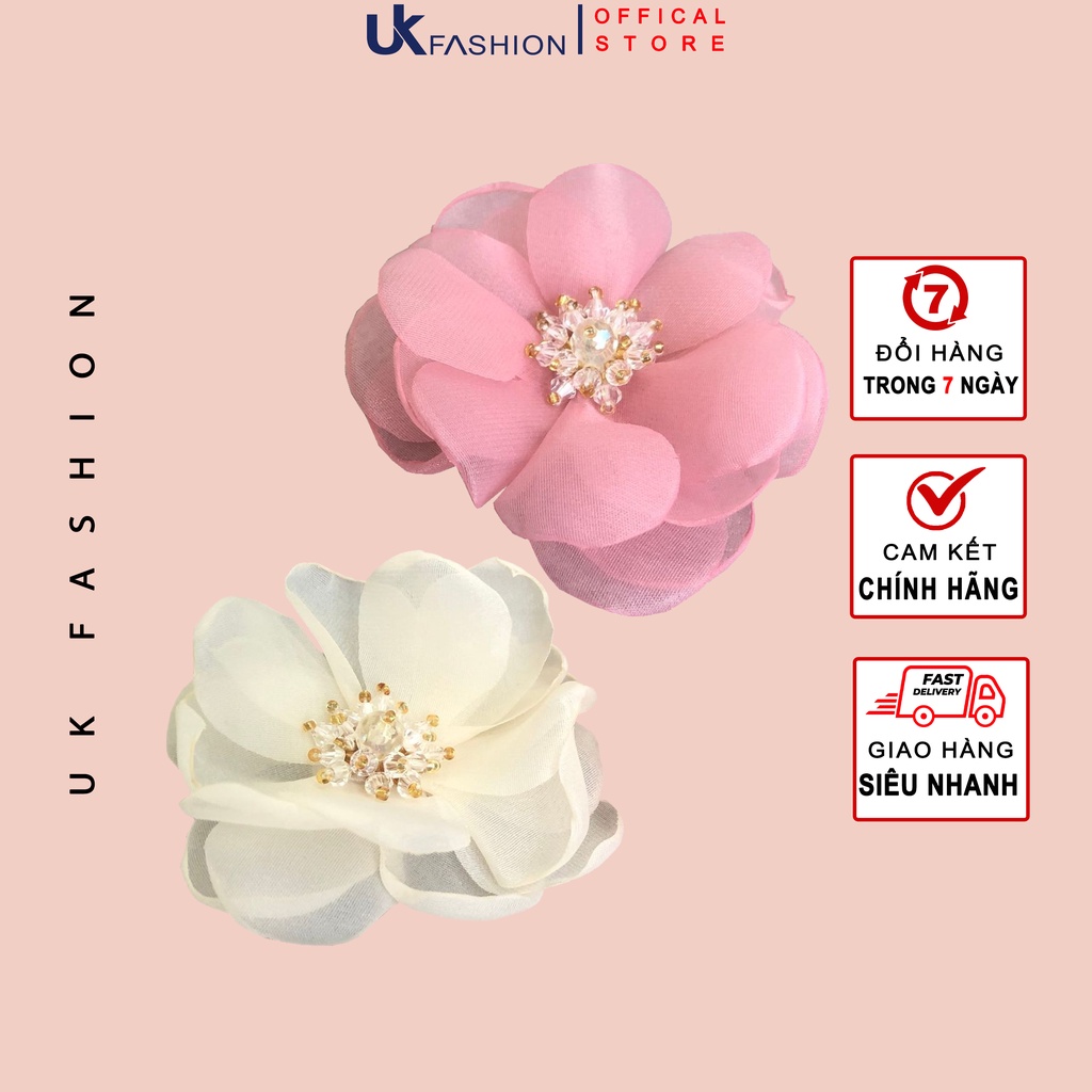 Hoa Cài Áo Cúc Voan Màu Siêu Xinh UK Fashion NKPK2204001