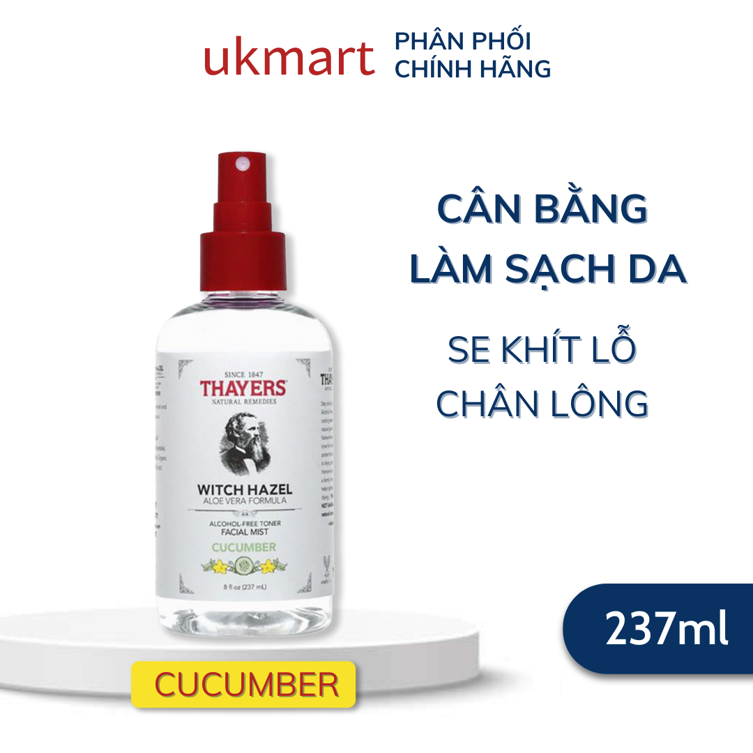 Nước Hoa Hồng Không Cồn Thayers Dạng Xịt 237ml