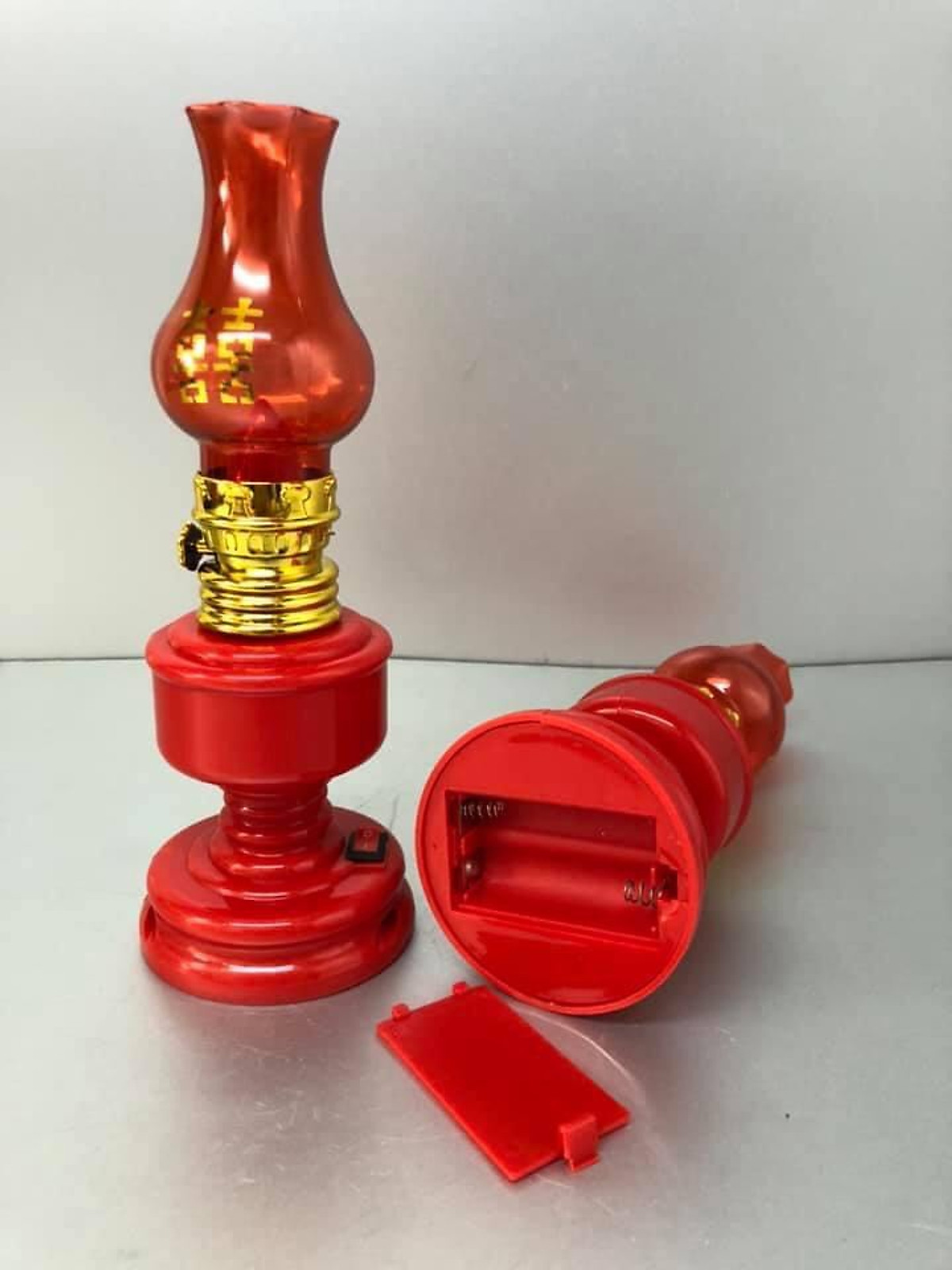 Combo 2 chiếc đèn thờ bằng Pin, màu đỏ cát tường may mắn TM121110