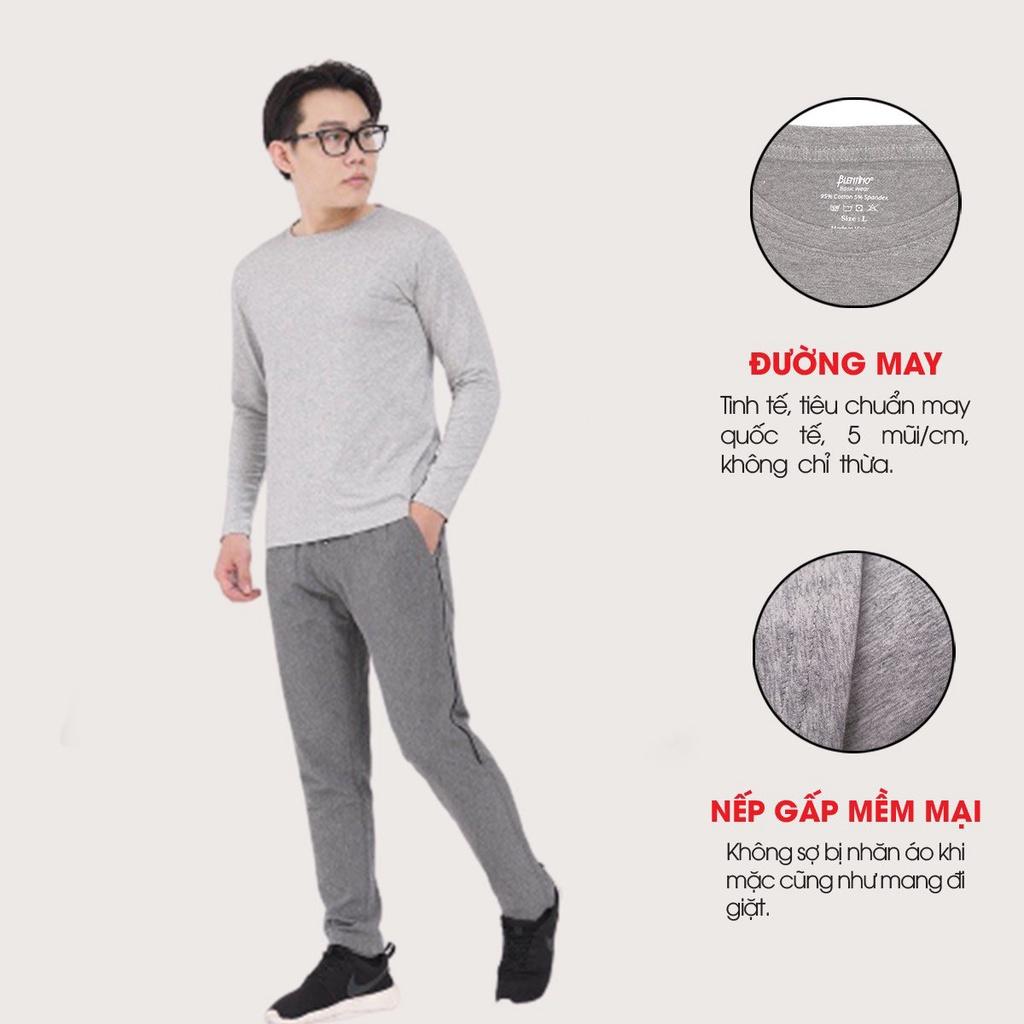 Áo Thun Thu Đông Nam Tay dài Blentino BLTSD-02 Chất liệu cotton giữ nhiệt ấm áp, mềm mại