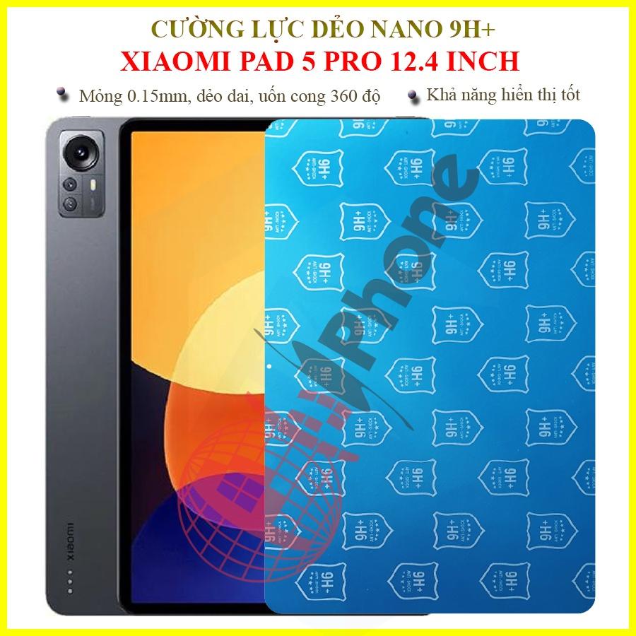 Dán cường lực dẻo nano mặt trước, sau cho Xiaomi Pad 5 Pro 12.4 inch