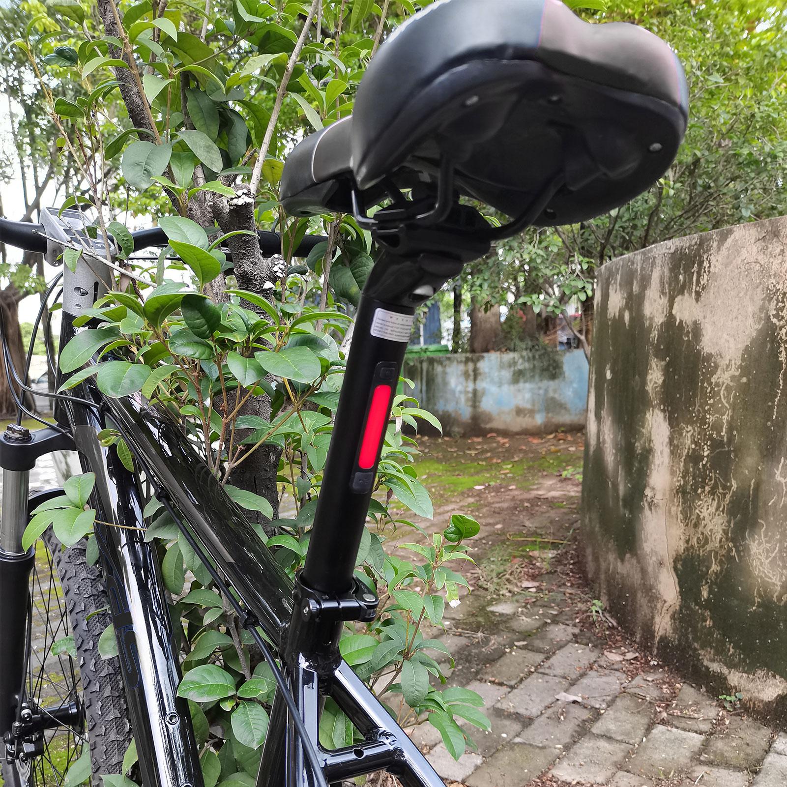 Ống yên xe đạp thông minh kèm đèn led xi nhan có thế sạc lại