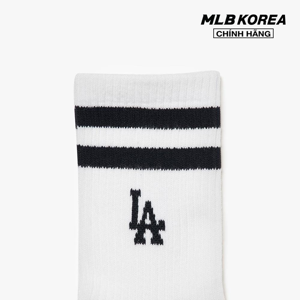 MLB - Set 3 vớ cổ cao Two Line Small Logo 3ASOMA216-00WHS