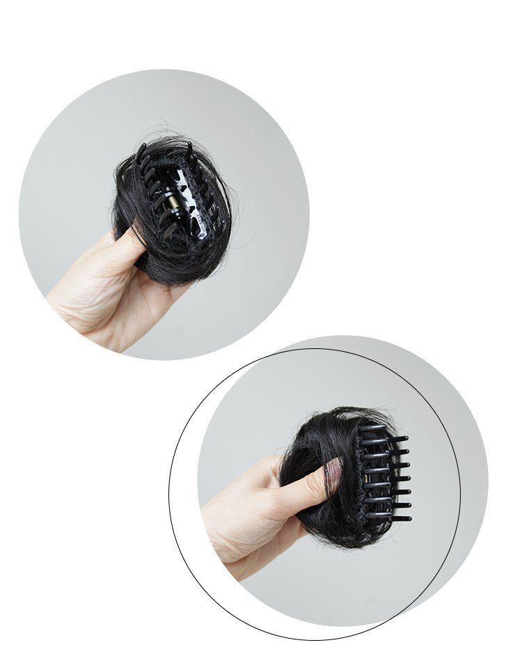 Kẹp tóc giả xoăn, búi tóc tròn tiện lợi sang chảnh Hàn Quốc TG22