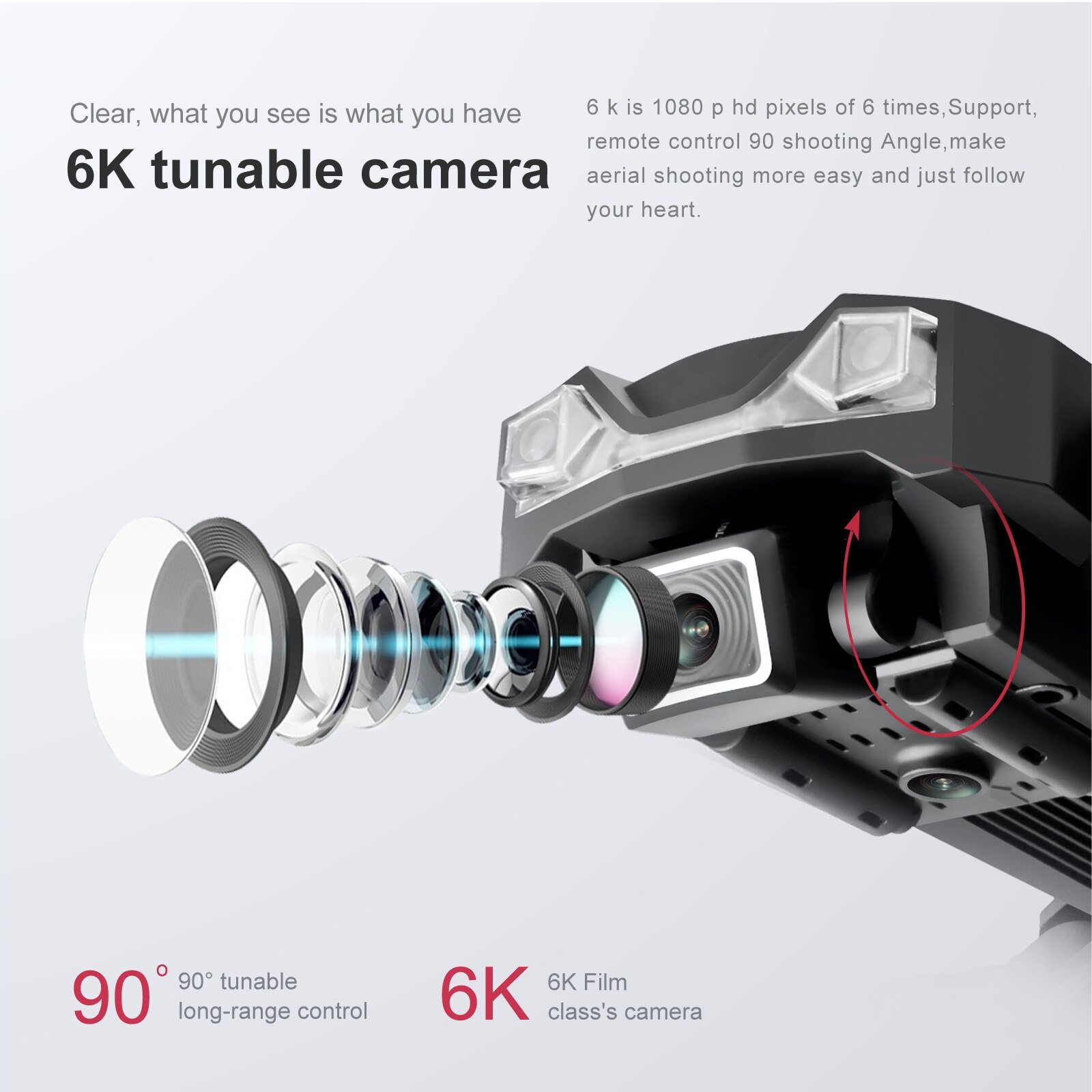 (BỘ 2 PIN) - TẶNG TÚI ĐỰNG - Flycam mini 6K, Flycam LSRC LS25 Camera 6K, Định vị GPS - WIFI 5G truyền ảnh trực tiếp về điện thoại, thời gian bay 20 phút,chế độ bay không đầu - nhào lộn 360° độ -camera lên xuống 90°