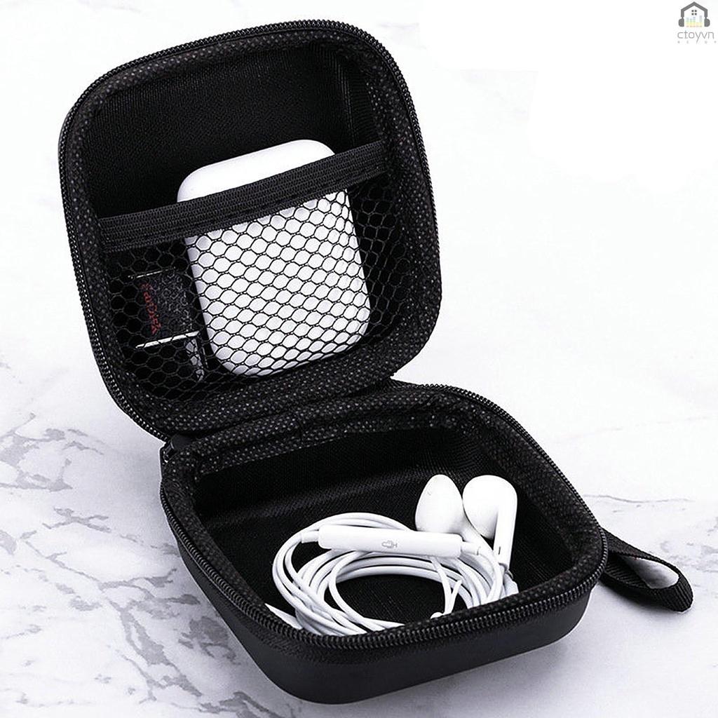 Túi đựng tai nghe/ cáp sạc USB bằng EVA PU chống thấm nước di động tiện dụng mang theo du lịch