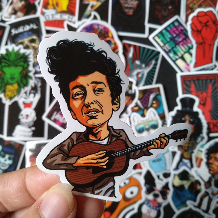 Bộ Sticker dán cao cấp chủ đề ROCK - Dùng dán Xe, dán mũ bảo hiểm, dán Laptop...