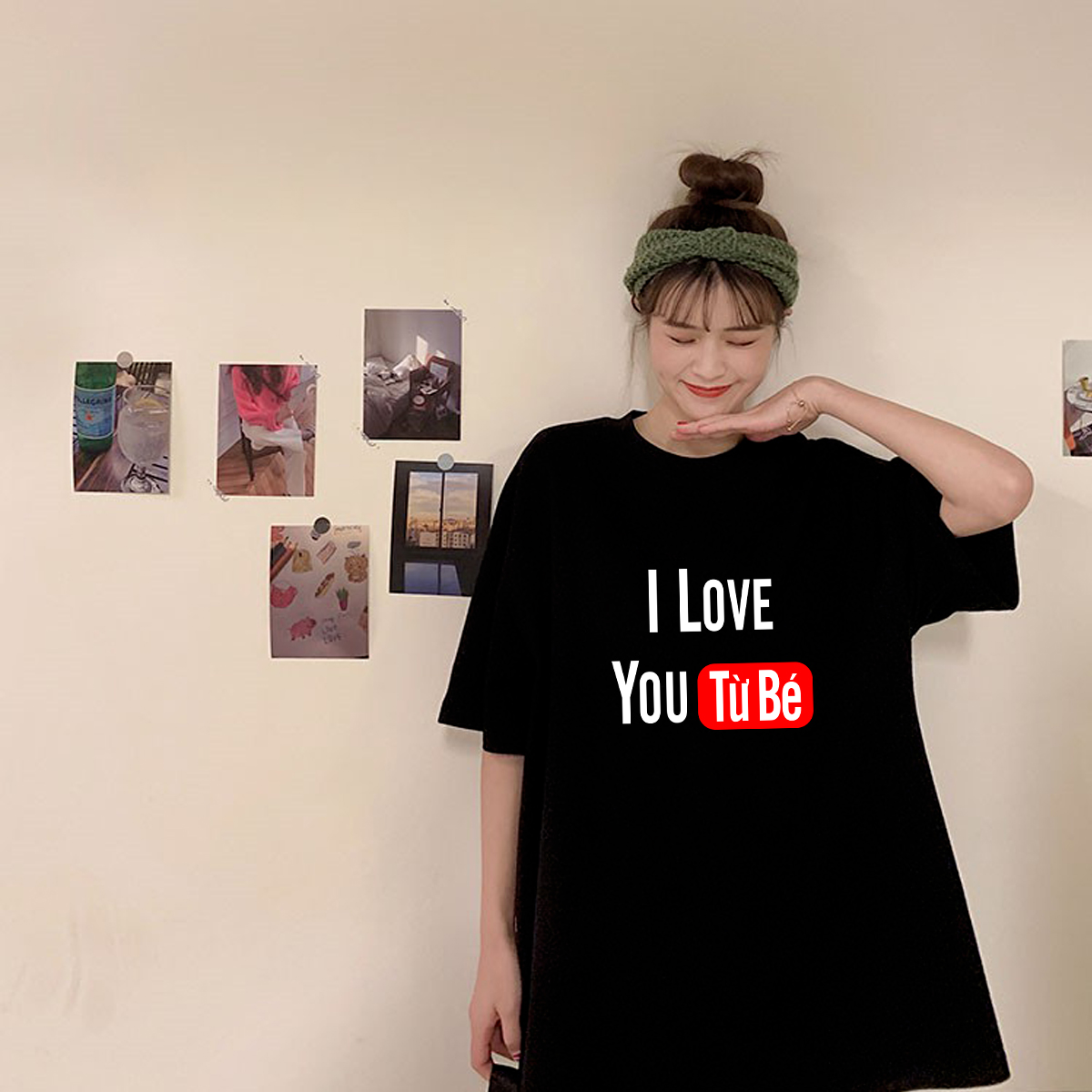 I Love You Từ Bé - Áo Thun Áo Phông Nam Nữ Form Rộng Unisex Nam Nữ 100% Cotton 4 Chiều