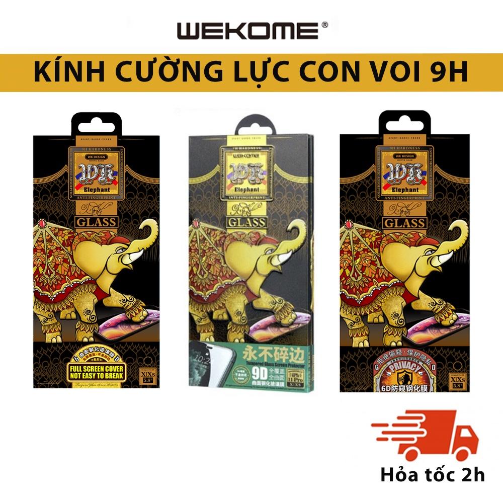 Kính cường lực voi Elephant 9D bảo vệ cạnh viền hộp sắt Hàng Nhập Khẩu WEKOME 032 018 019