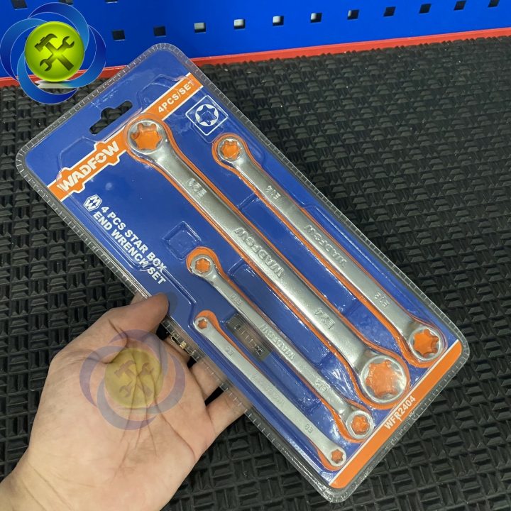Bộ 4 cờ lê đầu E hai đầu vòng WadFow WFR2404