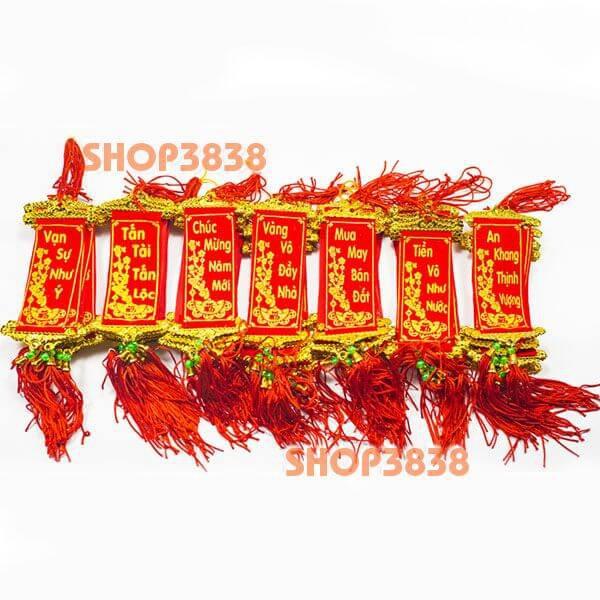 Bộ 10 Liễng Đỏ Chúc Tết Treo Trang Trí Cây Mai , Đào , Tắc Đón Tết