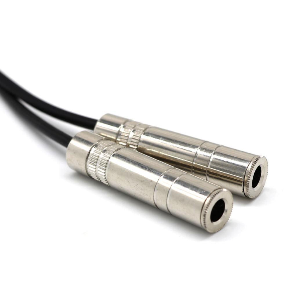 2x  1/4"  2X 6.5mm TRS   Y Splitter Cable Connector