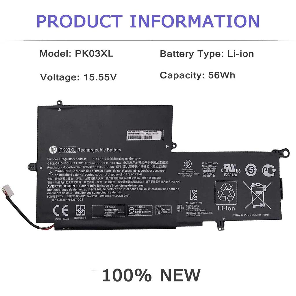 Pin Battery Dùng Cho Laptop HP Spectre Pro X360 4810A 13-4000 13-4003DX PK03XL  56Wh