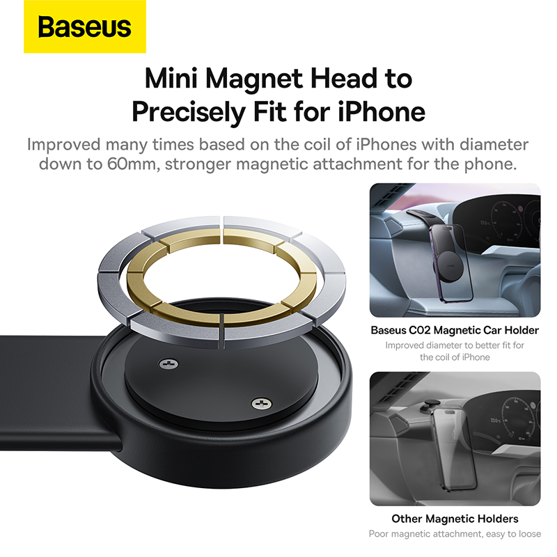 Đế Giữ Điện Thoại Baseus C02 Magnetic Phone Holder Cluster (Hàng chính hãng)