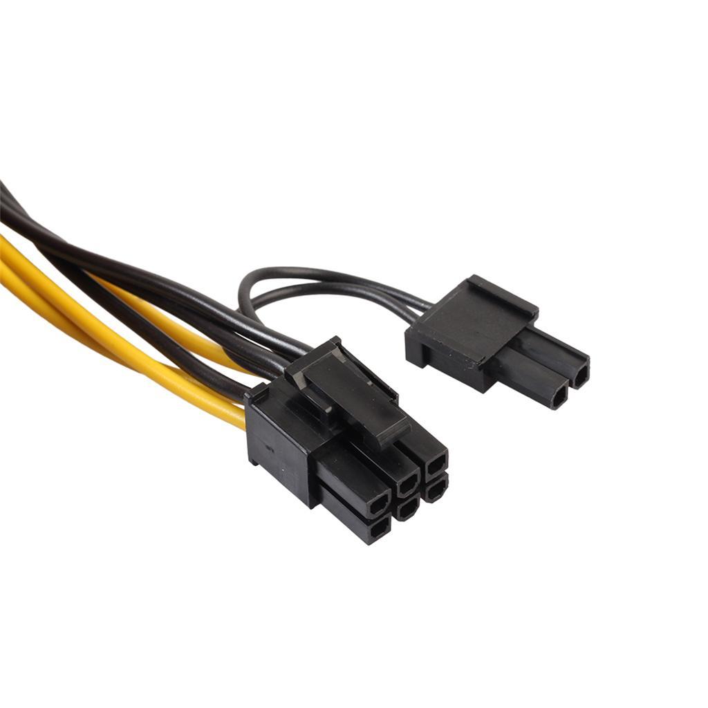 4-6pack CPU 8Pin to Graphics Video Card Double PCI-E Power Supply Y Splitter