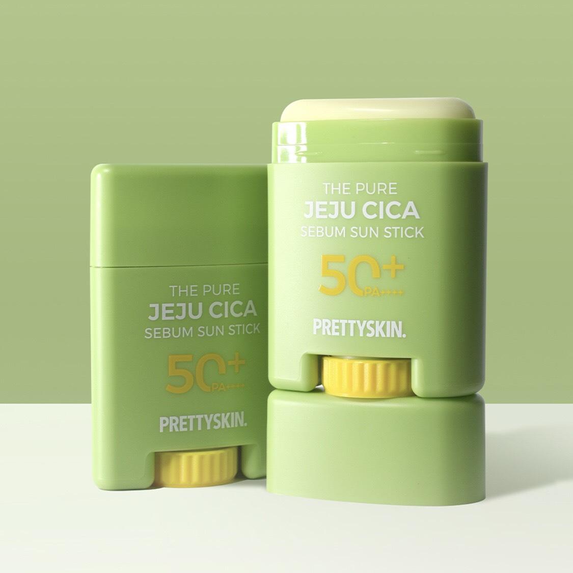 Kem chống nắng rau má dạng lăn The Pure Jeju Cica Sebum Sun Stick