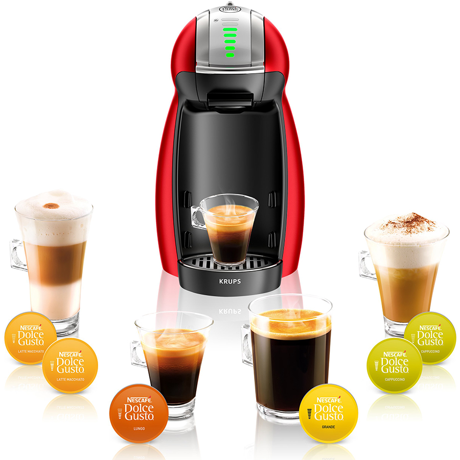 Máy Pha Cà Phê Viên Nén Nescafe Dolce Gusto - Genio 2 Red Metal - Hàng chính hãng