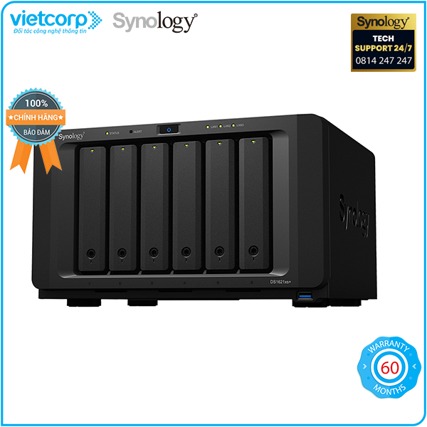 Thiết bị lưu trữ mạng NAS Synology DS1621xs+ - Hàng chính hãng