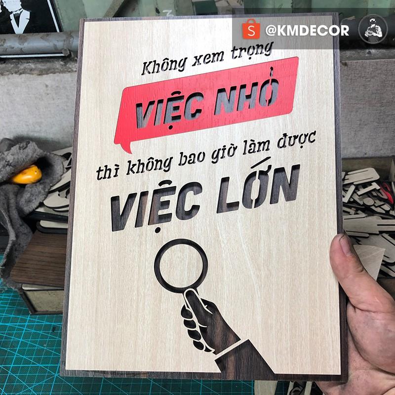 Tranh treo tạo động lực trong văn phòng - không xem trong việc nhỏ thì không bao giờ làm được việc lớn