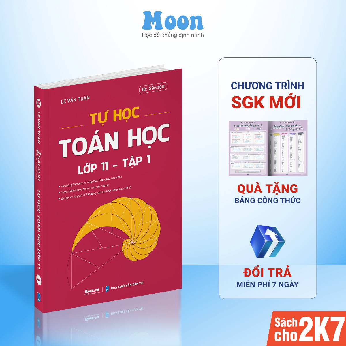 Sách ID tự học Toán Học Lớp 11 Tập 1 Chương Trình Sgk mới Moonbook