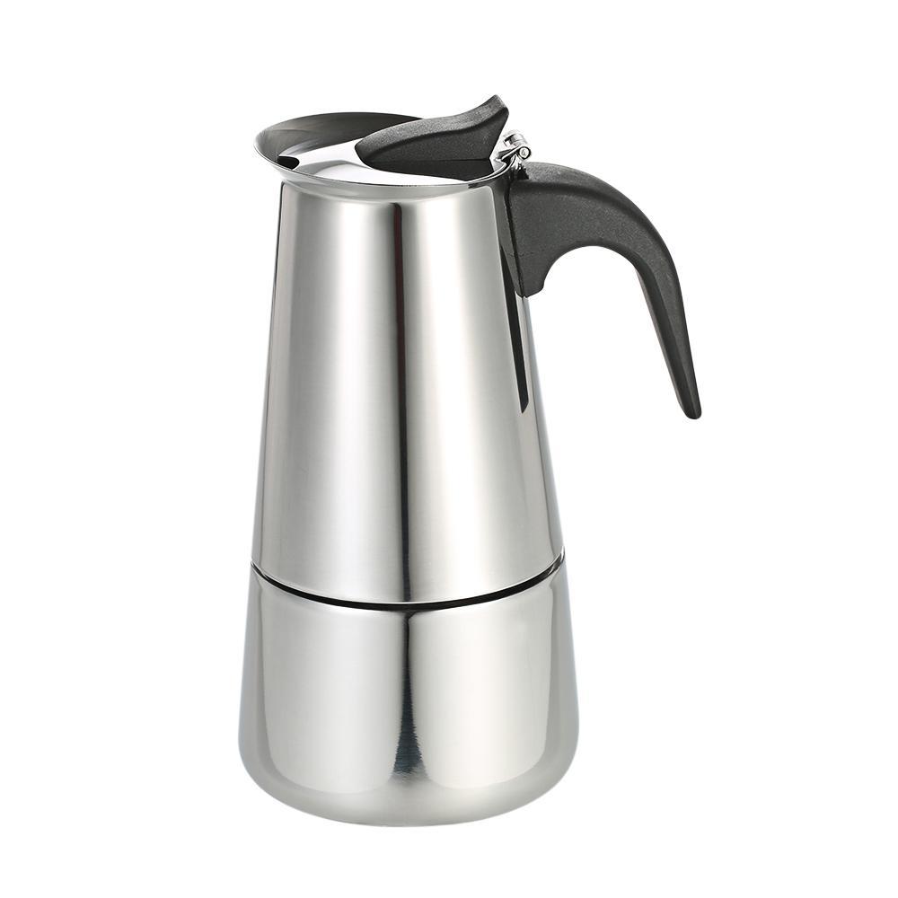 Bình pha cà phê espresso 450ml bằng thép không gỉ, để trên bếp từ