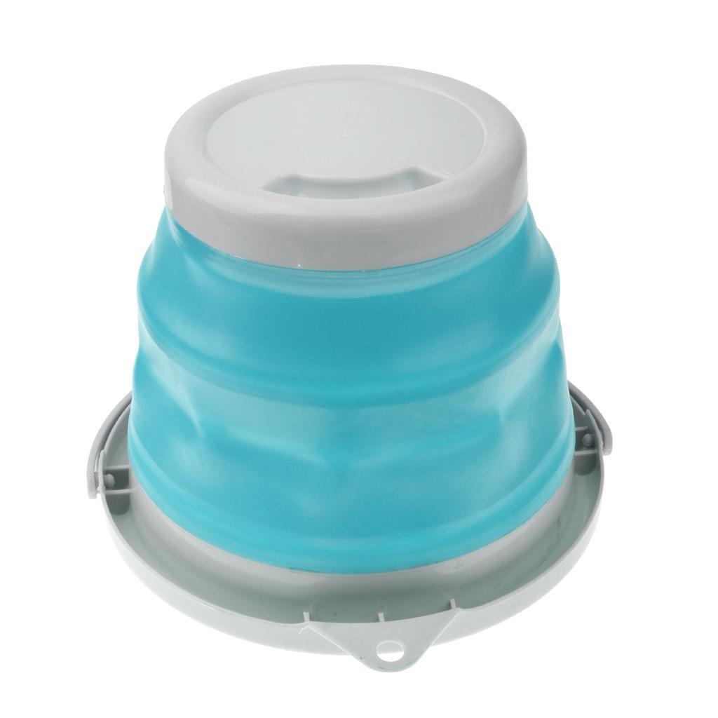 Foldable Water Bucket Fishing Tackle Pail Minnow Bait Lure Container 10L