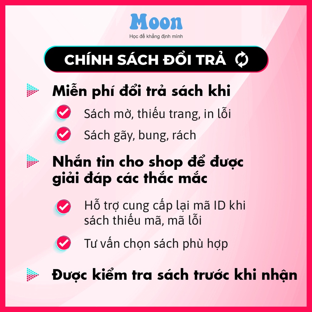 Sách Bộ 50 Đề Minh Họa Môn Toán ôn thi THPT Quốc Gia bản 2024 Moonbook, luyện đề thi đại học toán lớp 12 cho 2k6