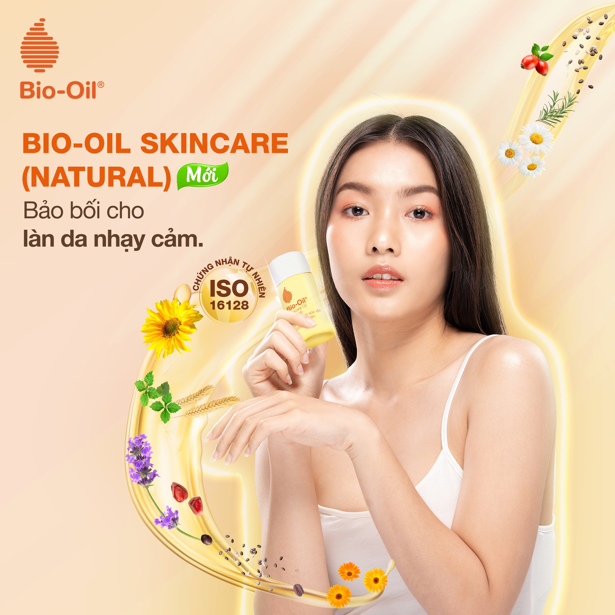 Dầu chăm sóc da từ Thiên Nhiên giúp giảm rạn dạ, mờ sẹo cho da nhạy cảm - BIO-OIL SKINCARE OIL (NATURAL) (chai 125ml)