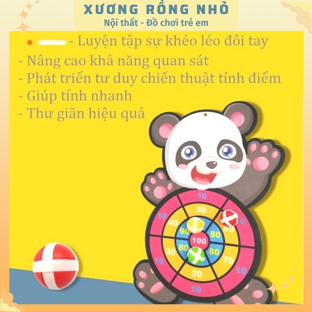 Đồ chơi Bảng ném bóng dính cho bé, bảng ném bóng gai tính điểm hình con vật ngộ nghĩnh tặng kèm 3 trái bóng