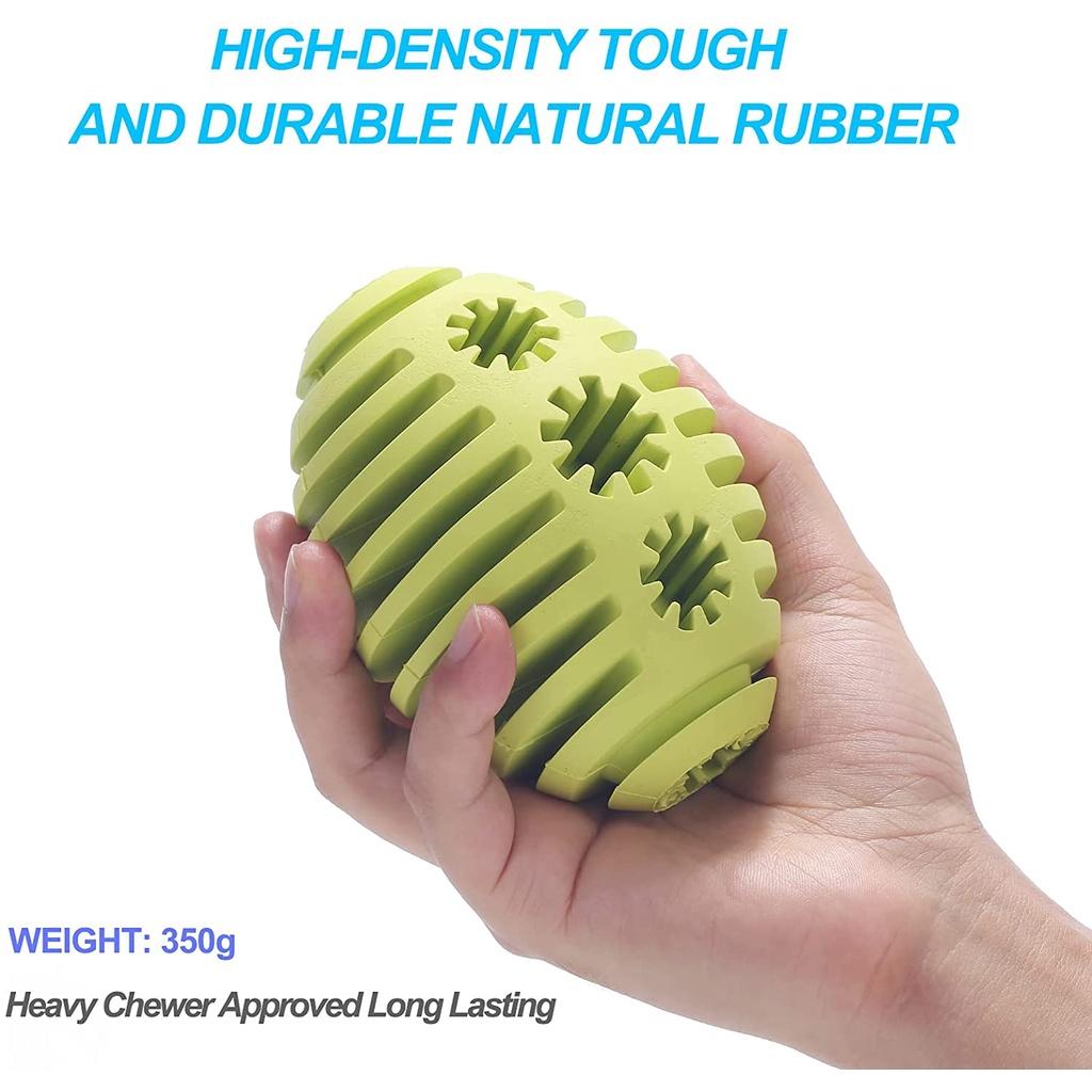 Puppy Dog Chew Toys Heavy Duty Long Lasting Natural Rubber Indestructible Slow Feeder Toy Ball Interactive Training Pet Dog Toys for Boredom Nontoxic Teeth Cleaning Football For Large Medium Dogs Dog Teeth Ball HB