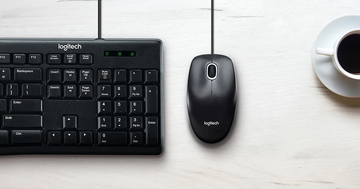 Bộ phím chuột có dây Logitech MK200 - Hàng chính hãng DGW phân phối