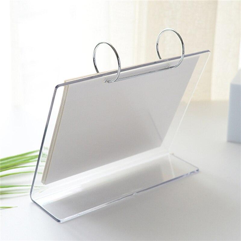 Acrylic Photo Album Transparent Desktop Page Turning Standing Sign Stand Decoration