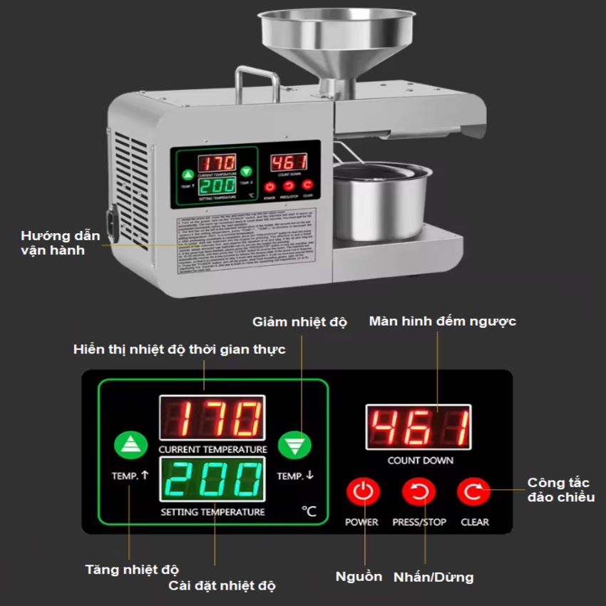 Hình ảnh Máy ép dầu thực vật chuyên dụng thương hiệu cao cấp Septree X8S - Hàng Chính Hãng