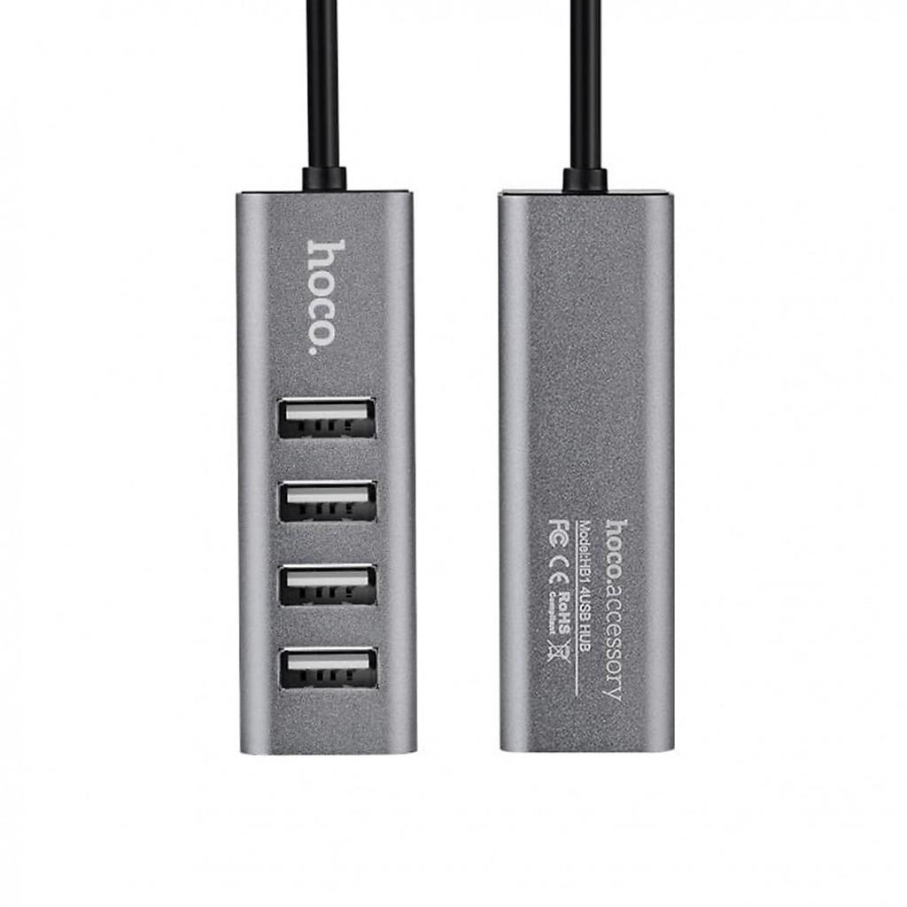 Bộ Hub Chia Cổng USB Hoco HB1 - Chia 1 Thành 4 Cổng USB Cho Macbook, Dell, Máy Tính Window, Linux,... Hàng Chính Hãng