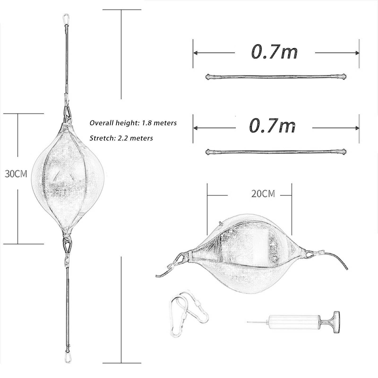 Speed Ball Boxing Ball Multifunctional Fitness Durable Workout Hitting Home Gym Portable Mma Double End Punching Bag Punch Exercise Replaces