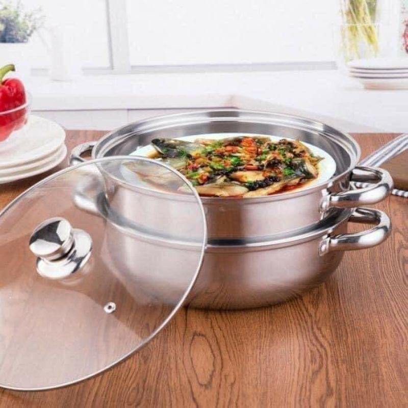 NỒI HẤP INOX 2 TẦNG