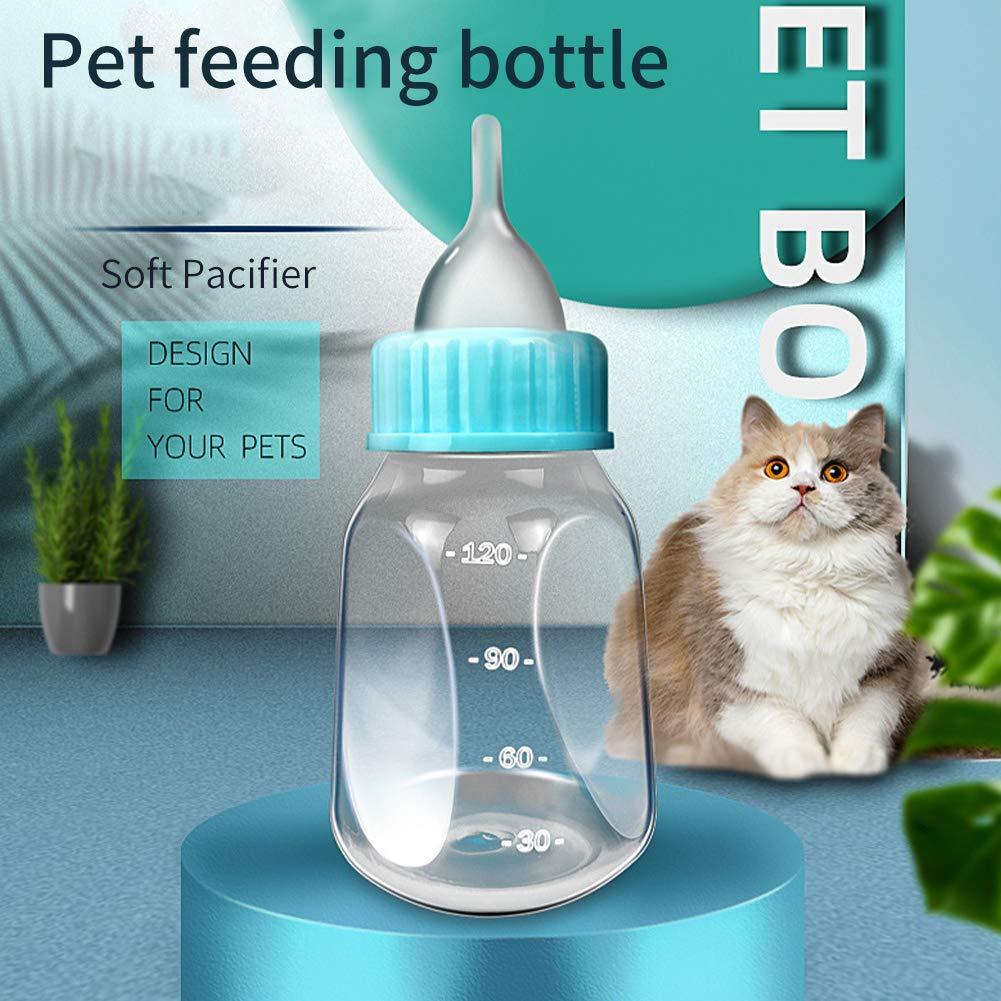 Chai cho con bú 120 ml cho chó con, động vật nuôi, du lịch, chó nhỏ, mèo, chó con, với núm vú dự phòng