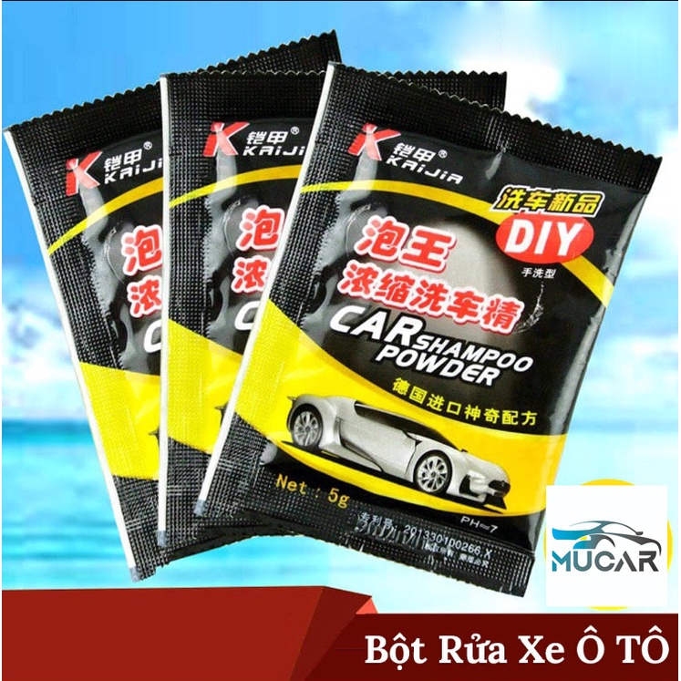 Túi Bột Rửa Xe Ô Tô, Xe Máy Car Shampoo Powder - Bột Vệ Sinh Xe Đánh Bay Vết Bẩn Hiệu Quả