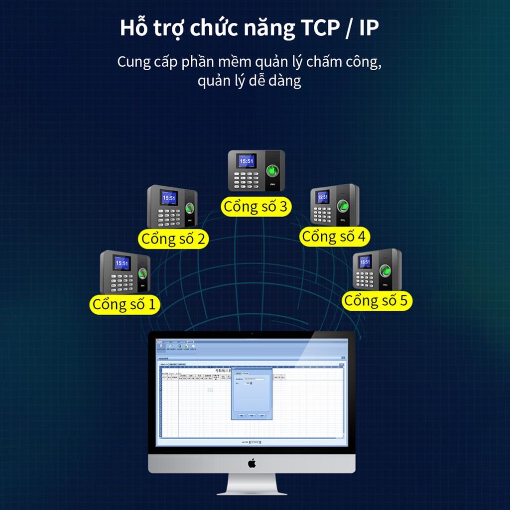 Máy chấm công quét vân tay siêu nhạy Deli - Phù hợp cho cửa hàng, công ty, văn phòng, doanh nghiệp - Hàng chính hãng - Màu đen - E3747