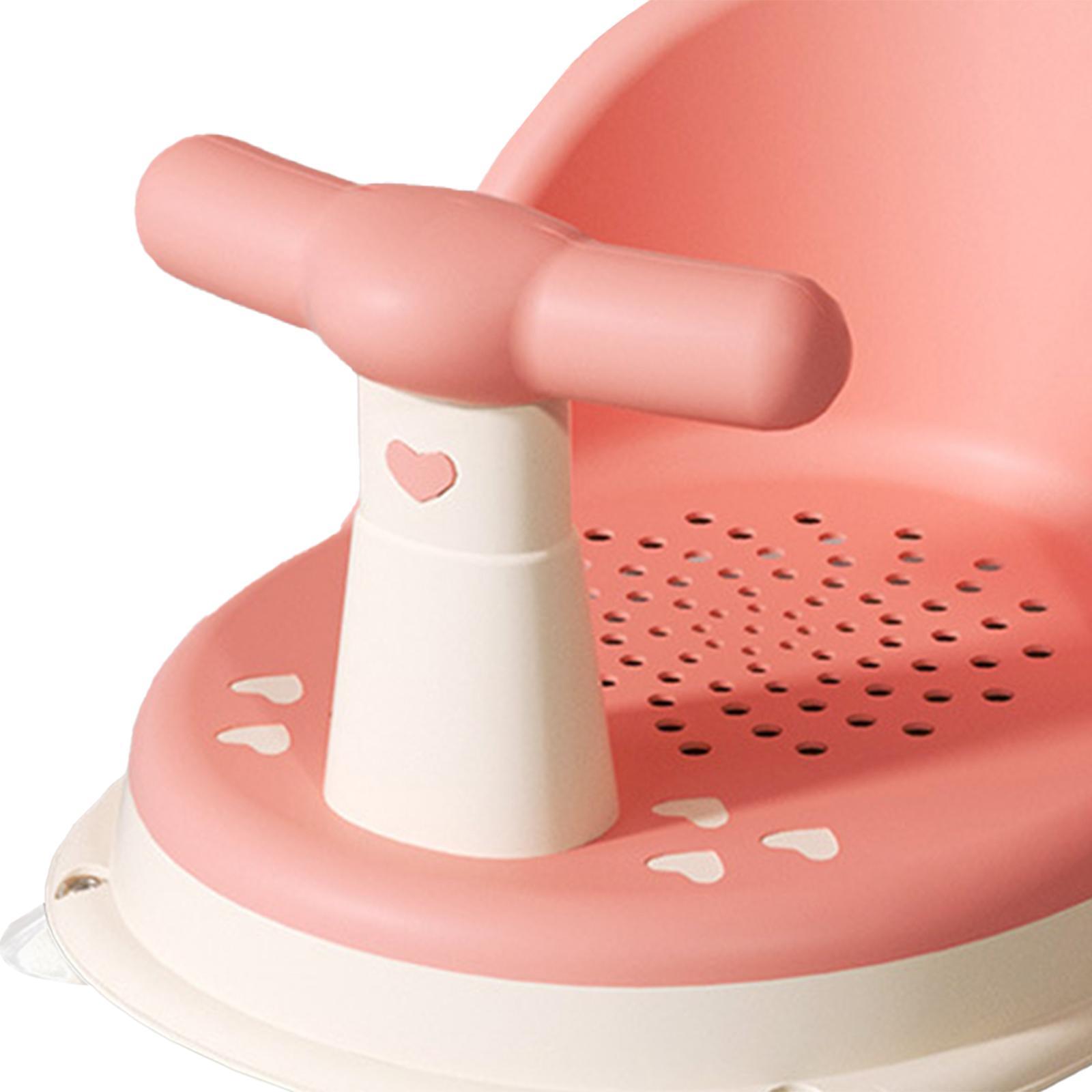 Portable bathtub Seat Infant Bath Chair non Slip Pink