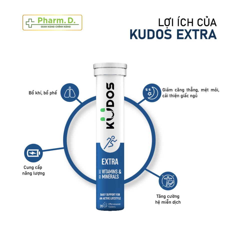 Viên Sủi KUDOS Bổ Sung Vitamin Và Khoáng Chất Cho Cơ Thể ( Tuýp 20 Viên)