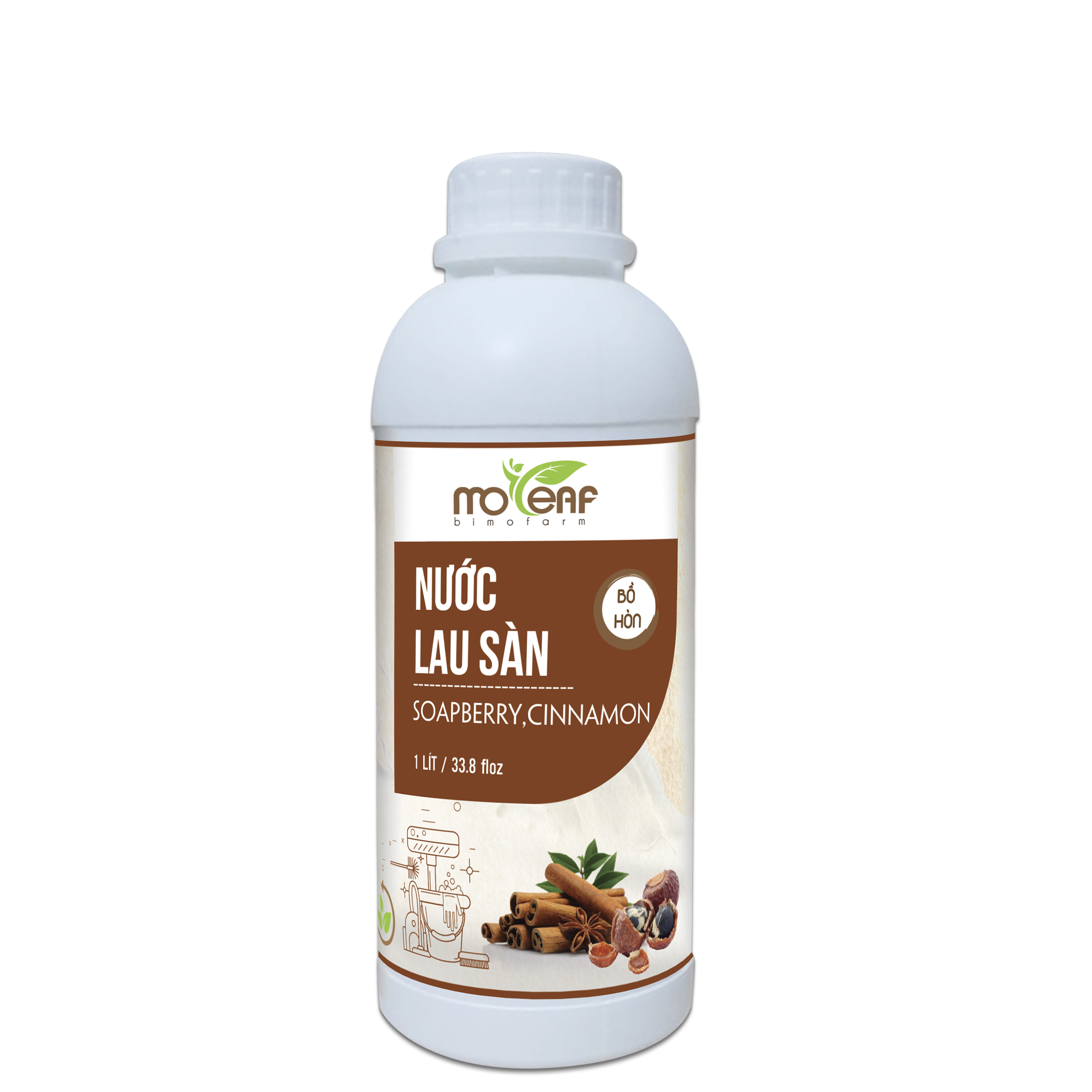 Nước lau sàn Hữu cơ Moleaf đuổi muỗi tinh dầu Quế 1000ml