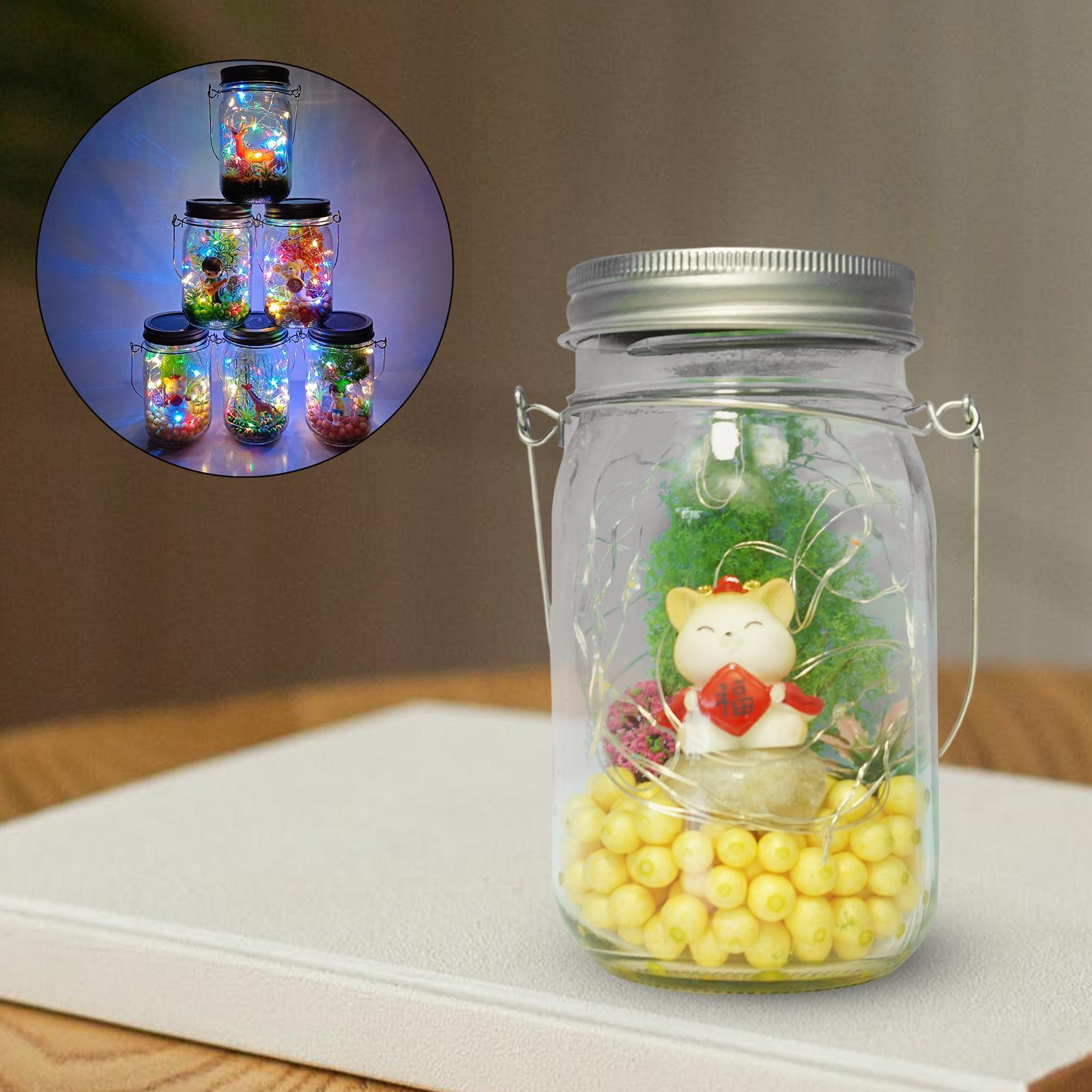 Solar Glass Jar Lights Decorative Solar Lanterns for Pathway Fence