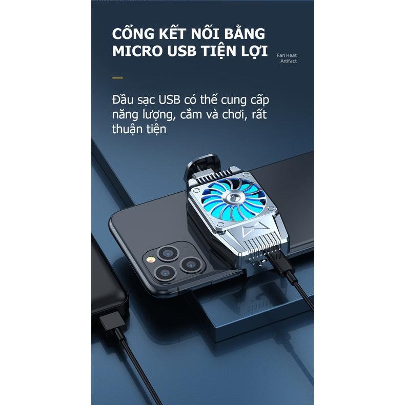 Quạt tản nhiệt H15 dành cho điện thoại, tản nhiệt cực nhanh, cực mát