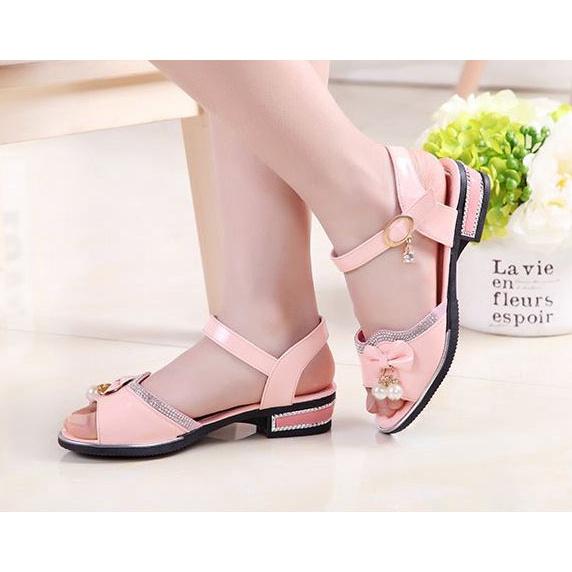 Sandal cao gót bé gái kiếu công chúa điệu đà