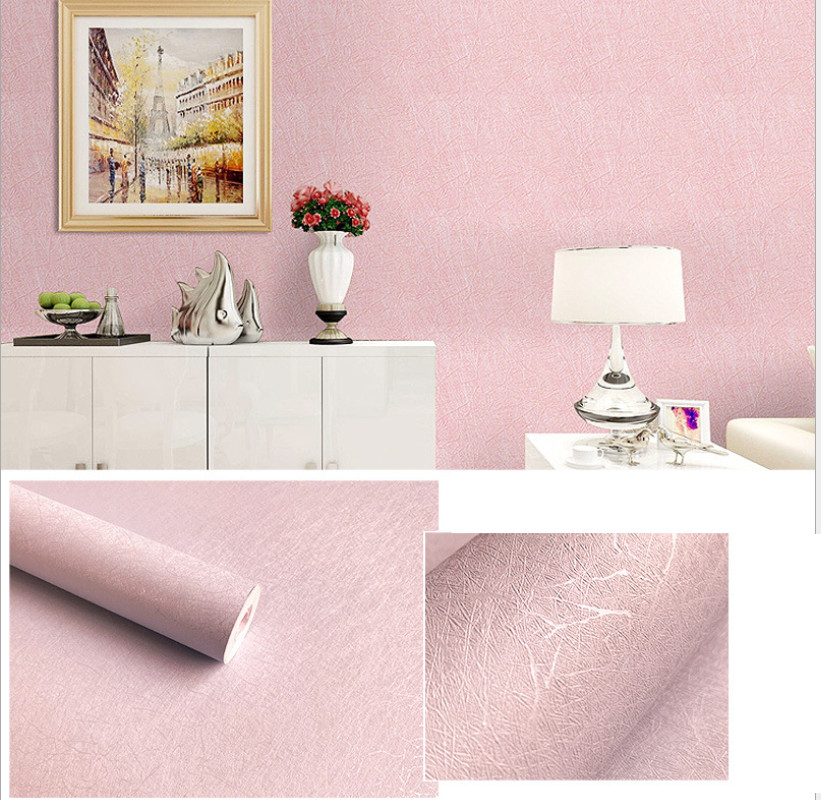 GIẤY DÁN TƯỜNG KHỔ 45CMX10M HỒNG NHÁM SỢI