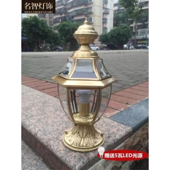 Đèn trụ, đèn tường đồng, đèn gắn tường, đèn decor, đèn trang trí, đèn sân vườn, đèn phòng ngủ, đèn treo cột H6001 DT