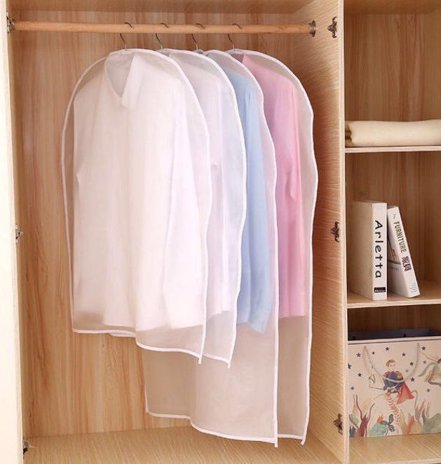 Túi bọc kín quần áo chống bụi chống ẩm mốc treo tủ PEVA, có khóa tiện lợi sắp xếp gọn tủ quần áo GD695-BAKhoa